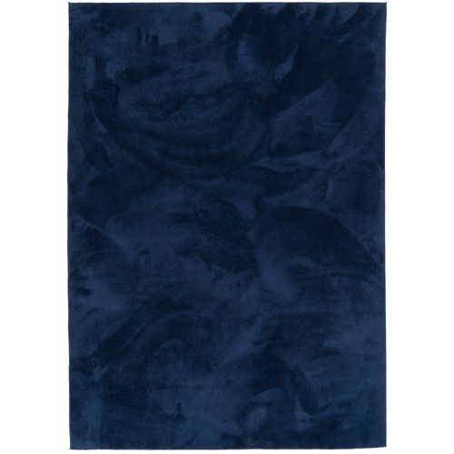 Tapis En Fausse Fourrure 80x150cm Bleu Foncé