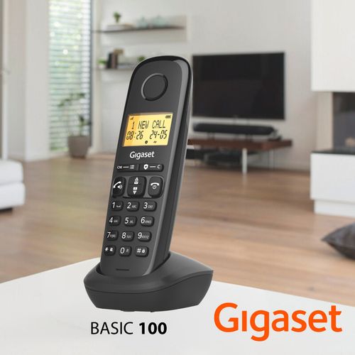 Téléphone Sans Fil Dect Basic 100 - Écran 1,5" Rétroéclairé, Mains-libres, Blocage D'appels