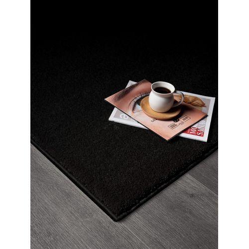 Tapis Marley Élégant Salon, Poils Courts, Noir, 80 X 150 Cm