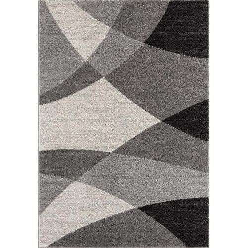 Tapis Pearl Moderne Salon Découpe Contour, Gris, 200x280 Cm
