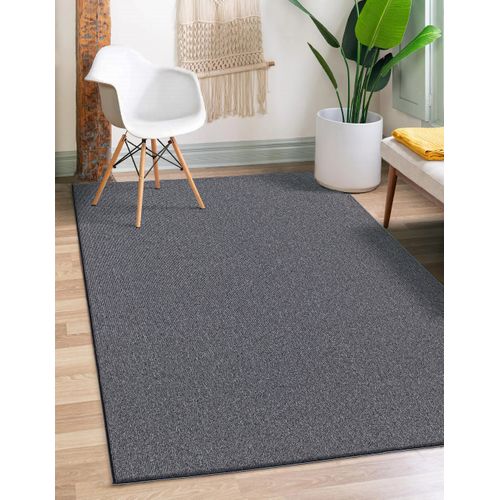 Tapis Natal Moderne Uni Anti-salissures, Anthracite, 160x230 Cm