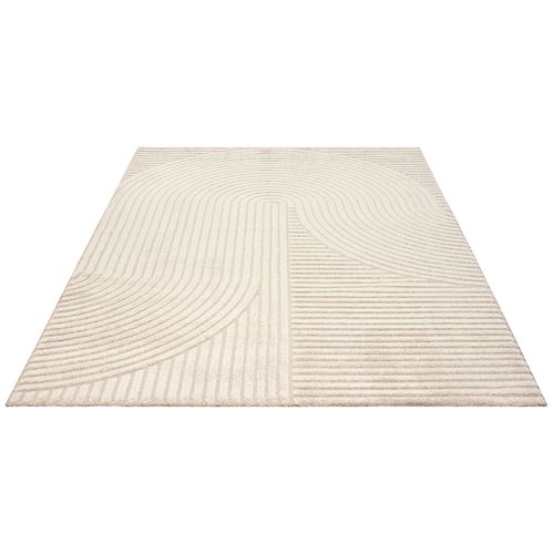 Tapis Everest Moderne Effet Haut-bas 3d - Beige - 160x230 Cm