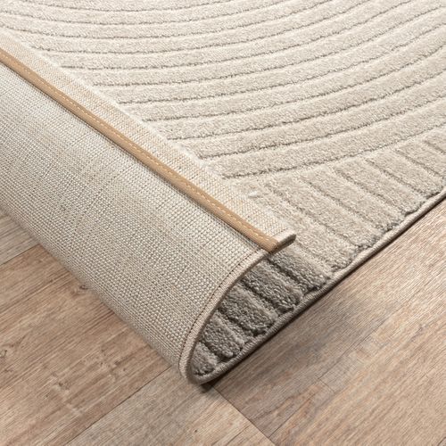 Tapis Everest Moderne Effet Haut-bas 3d - Beige - 160x230 Cm