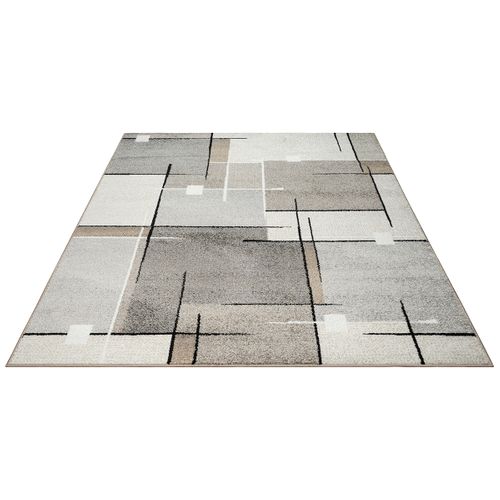 Tapis Pearl Moderne Salon Découpe Contour, Beige, 140x200 Cm