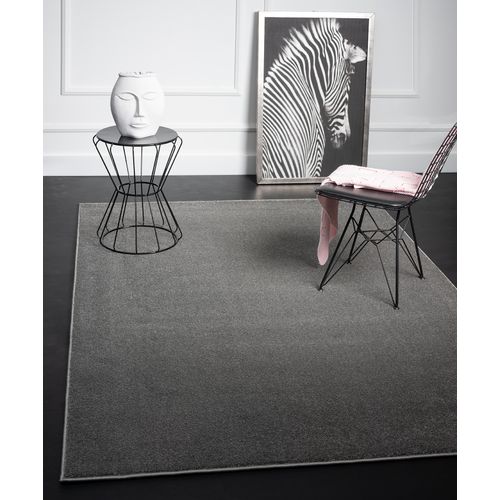 Tapis Marley Élégant Salon, Poils Courts, Anthracite, 160 X 230 Cm