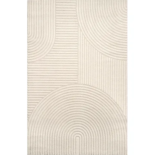 Tapis Everest Moderne Effet Haut-bas 3d - Beige - 160x230 Cm