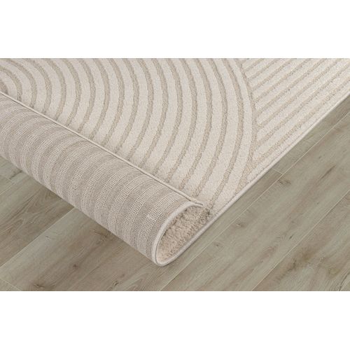 Tapis Everest Moderne Effet Haut-bas 3d - Beige - 160x230 Cm