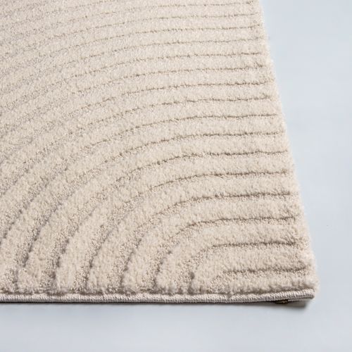 Tapis Everest Moderne Effet Haut-bas 3d - Beige - 80x300 Cm