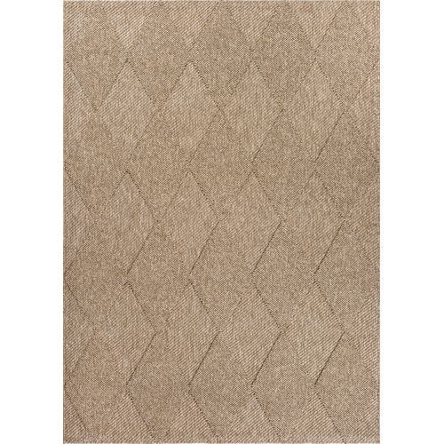 Tapis Kos Extérieur Moderne Losange, Nature, 80 X 250 Cm
