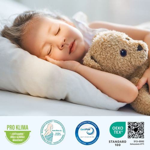 Matelas Mousse Pour Enfants 80x200 cm - Epaisseur 11 Cm Avec Housse Anti-boulochage