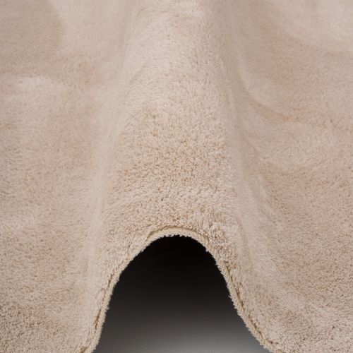 Tapis En Fausse Fourrure 160cm Beige  Rond