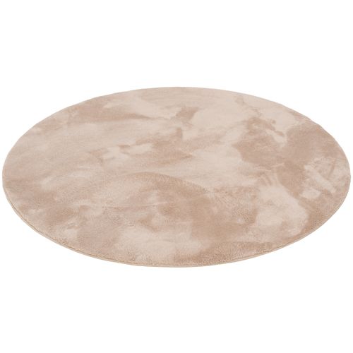 Tapis En Fausse Fourrure 160cm Beige  Rond