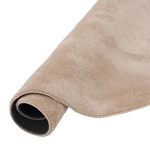 Tapis En Fausse Fourrure 160cm Beige  Rond