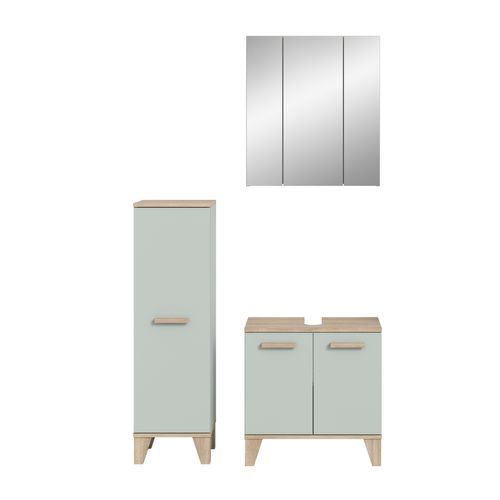 Ensemble De Salle De Bain 3 Pièces Star (lxhxp : Env. 109x190x34 Cm), Coloris Vert Clair