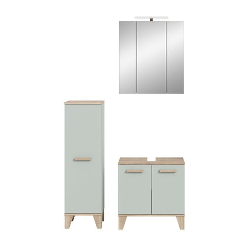Ensemble De Salle De Bain 4pcs Avec éclairage Star (lxhxp: 109x190x34â cm), Coloris Vert Clair