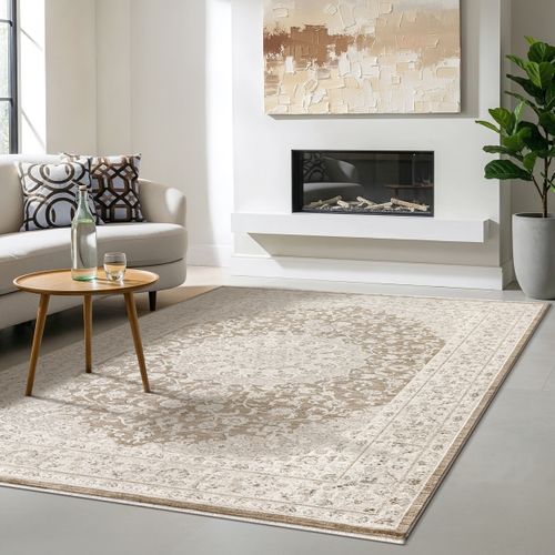 Tapis Nuvra Salon Moderne Doux Moelleux, Marron, 160 X 230 Cm