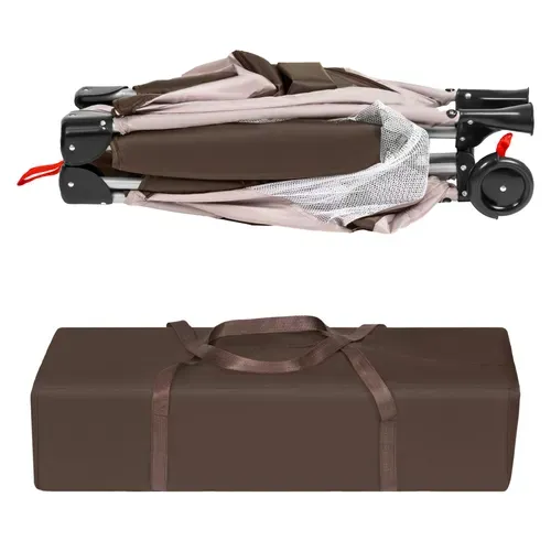1 Lit De Voyage Pour Enfants Peu Encombrant Hund En Nylon Marron