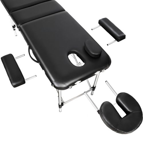 Table De Massage Pliante 3 Zones Rembourrage épais Vinyle Résistant Pliable 210x95 Cm