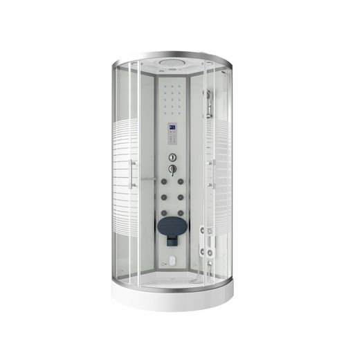 Aqualine Cabines de douche - Cabine de douche carrée, 90x90 cm, verre