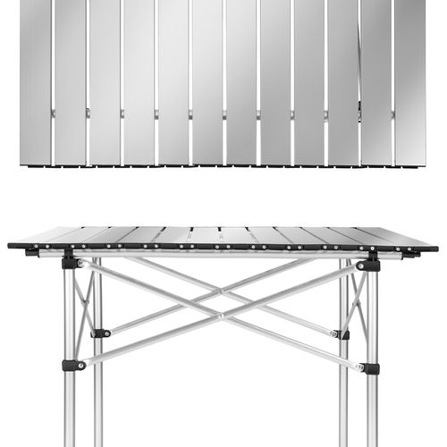 Table De Camping En Aluminium En Aluminium Gris