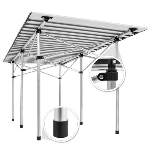 1 Table De Camping En Aluminium En Aluminium Gris