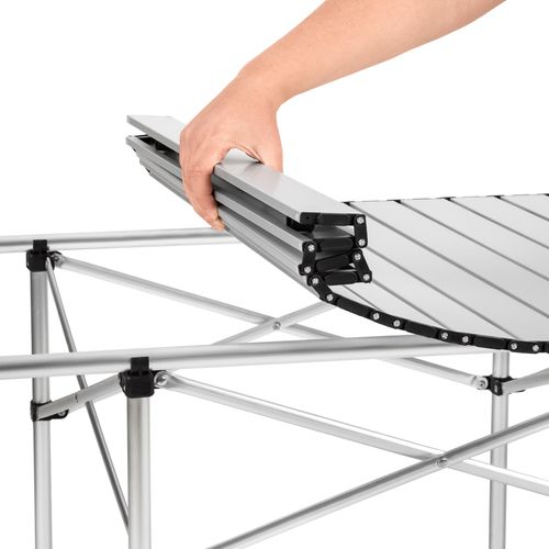 1 Table De Camping En Aluminium En Aluminium Gris