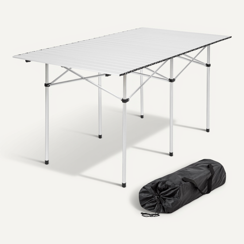 1 Table De Camping En Aluminium En Aluminium Gris