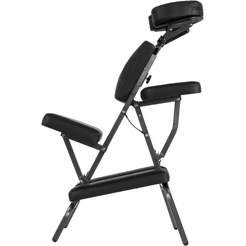 Fauteuil De Massage En Acier, Cuir Synthétique Noir