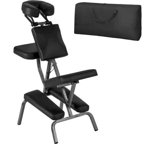 Fauteuil De Massage En Acier, Cuir Synthétique Noir