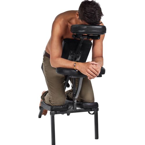 Fauteuil De Massage En Acier, Cuir Synthétique Noir