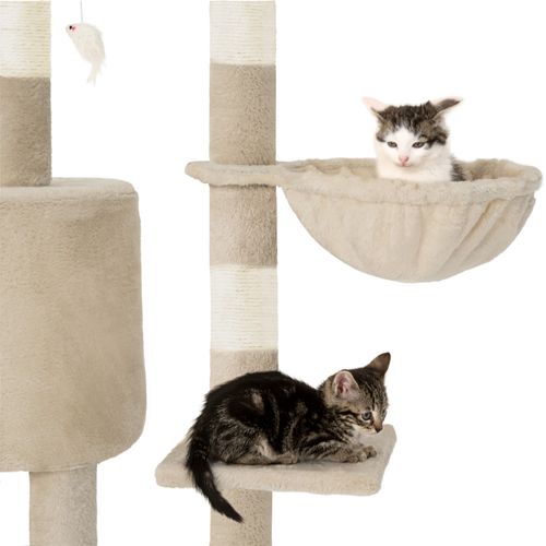 1 Arbre À Chat Dominique En Sisal, Mdf Beige