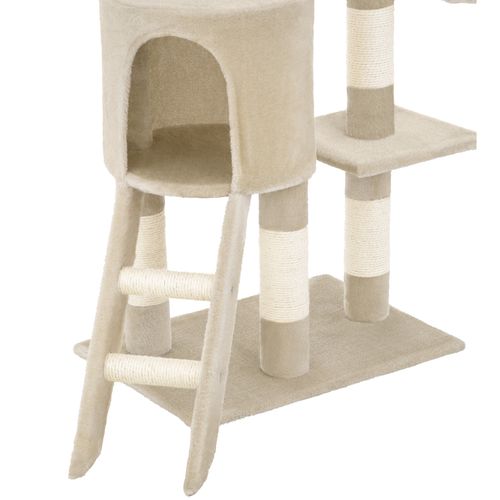 1 Arbre À Chat Dominique En Sisal, Mdf Beige