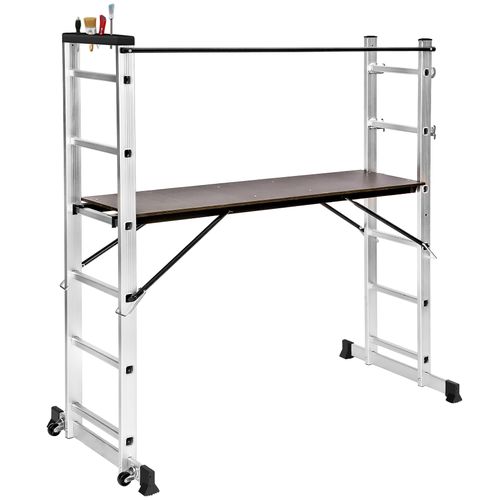 échafaudage Plateforme Multifonctions En Aluminium Argent