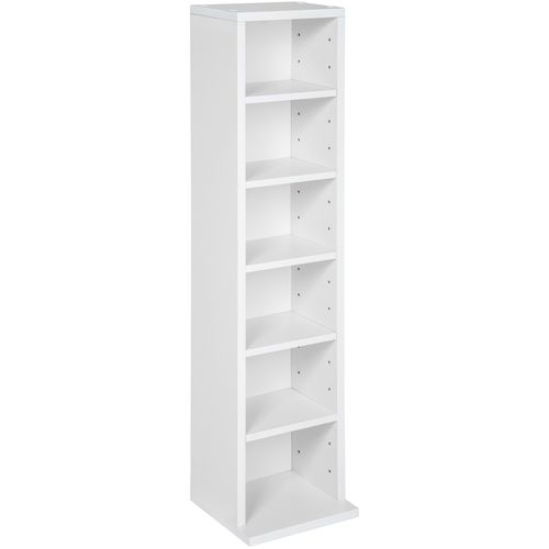 étagère Dvd Cd Juliane En Bois Mdf Blanc