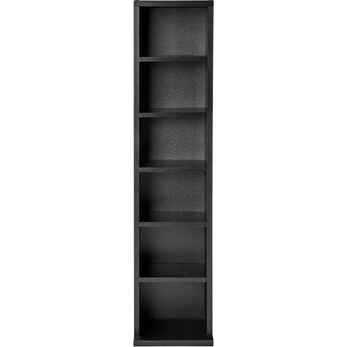 étagère Dvd Cd Juliane En Bois Mdf Noir