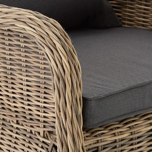 Fauteuil En Rotin Det#x27;aluminium En Résine Tressée, Aluminium Marron Naturel