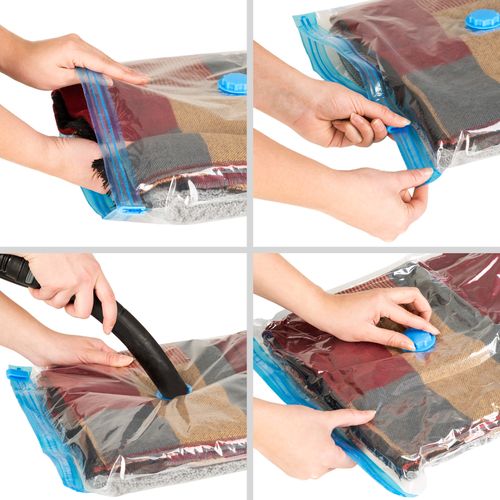 Lot De 40 Sacs Sous Vide - Tailles Différentes En Plastique Blanc Transparent