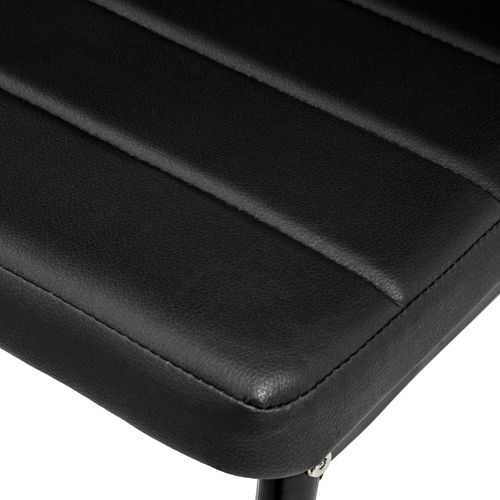 Ensemble De 6 Chaises De Salle à Manger Rembourrées Aspect Cuir Noir