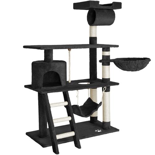 1 Arbre À Chat Marcel En Sisal, Mdf Noir