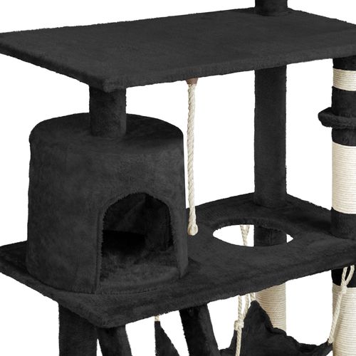 1 Arbre À Chat Marcel En Sisal, Mdf Noir