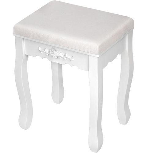 Coiffeuse Avec Miroir 4 Tiroirs Et Tabouret Inclus