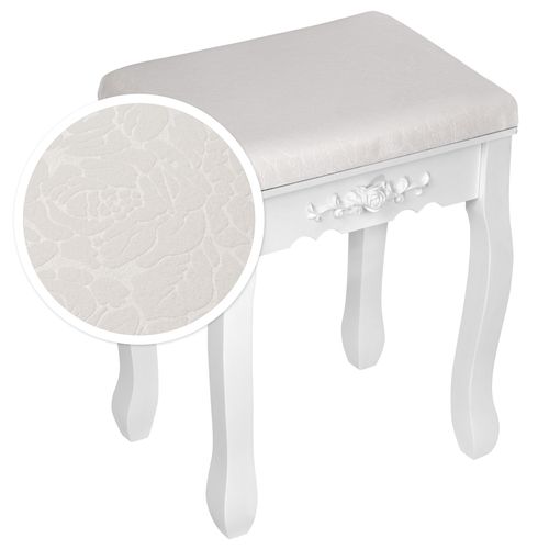 Coiffeuse Avec Miroir 4 Tiroirs Et Tabouret Inclus