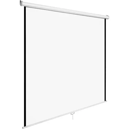 écran De Projection Extensible Mural En Polyester Blanc