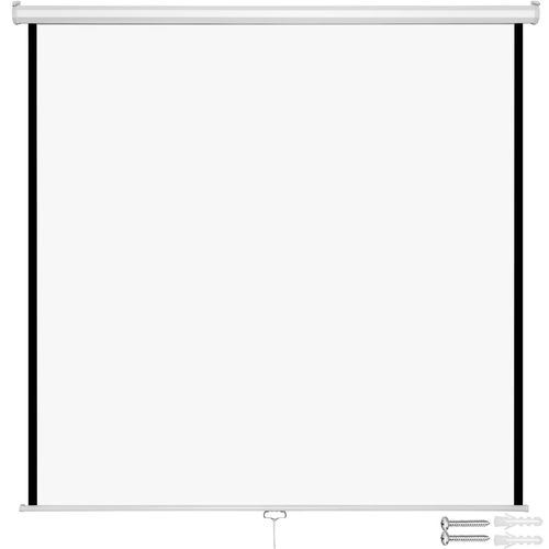 écran De Projection Extensible Mural En Polyester Blanc