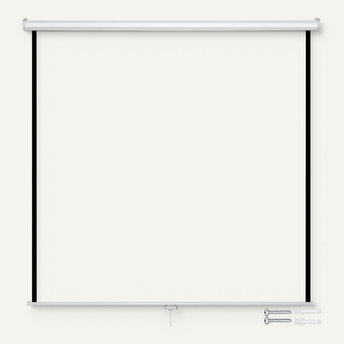 écran De Projection Blanc Vinyle Fibres Double Couche Format 1:1 4:3 16:9 203x203cm