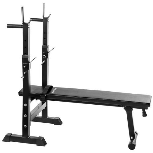 Banc De Musculation D'haltères Pour Abdominaux Pliable En Acier Noir