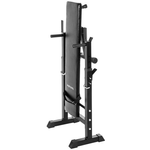 Banc De Musculation D'haltères Pour Abdominaux Pliable En Acier Noir