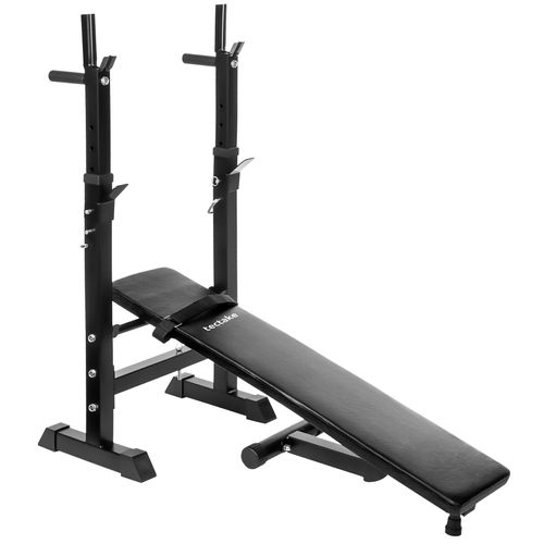 Banc De Musculation D'haltères Pour Abdominaux Pliable En Acier Noir
