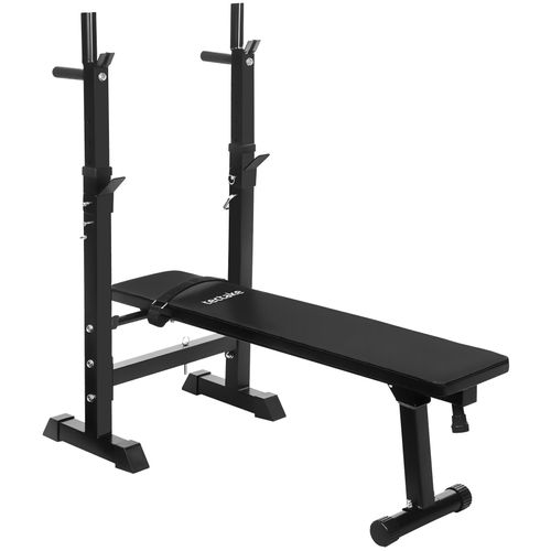 Banc De Musculation D'haltères Pour Abdominaux Pliable En Acier Noir