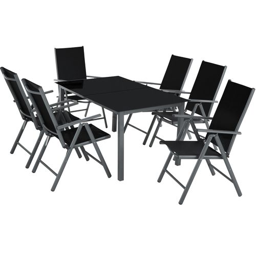 Ensemble Salon De Jardin Gris Anthracite  150 X 90 X 73 Cm